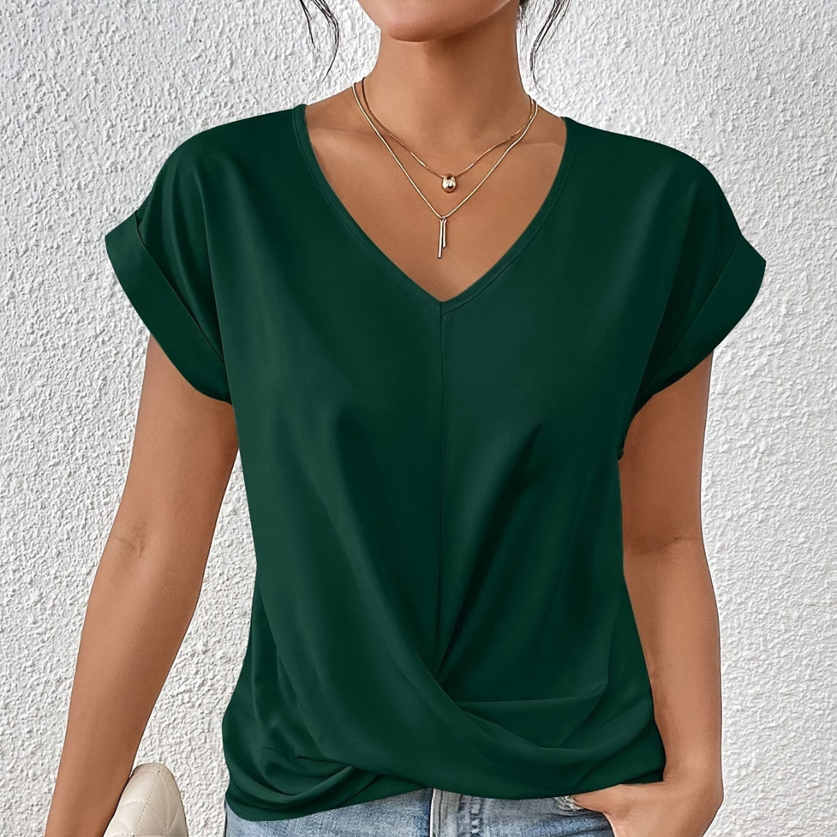 Cleo™ | Casual T-shirt med Sweetheart-halsringning
