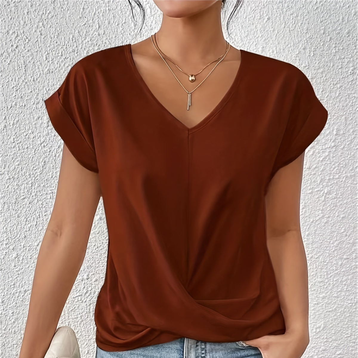 Cleo™ | Casual T-shirt med Sweetheart-halsringning
