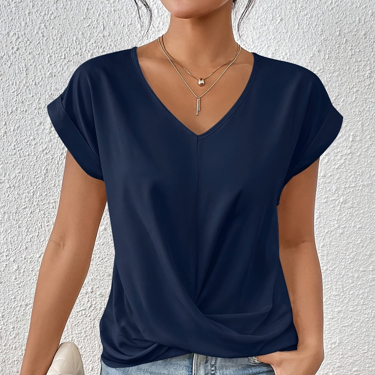 Cleo™ | Casual T-shirt med Sweetheart-halsringning