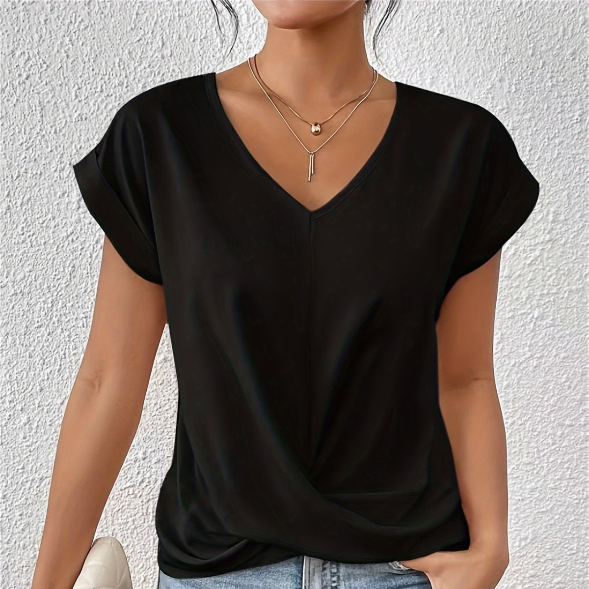Cleo™ | Casual T-shirt med Sweetheart-halsringning