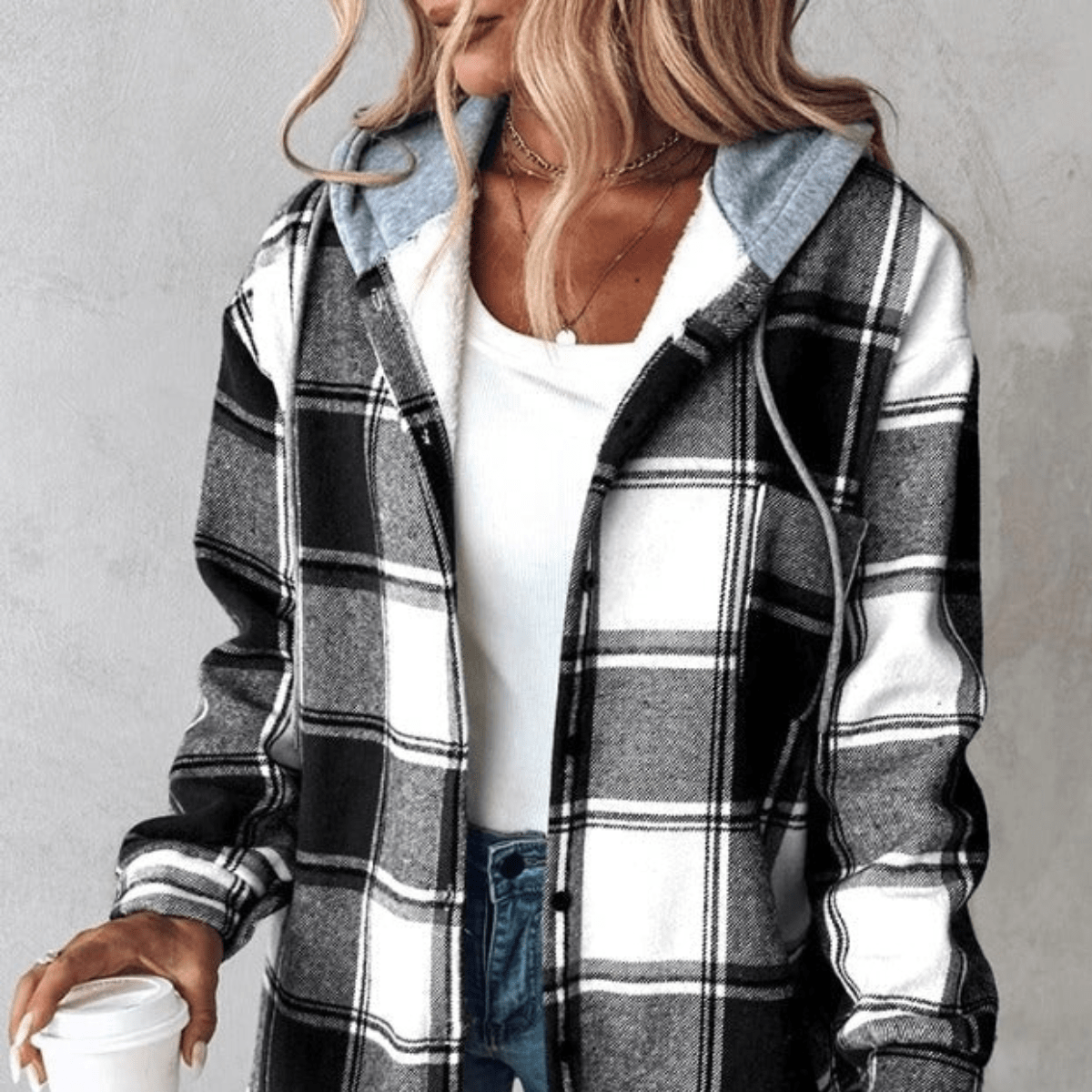 Ella™ | Casual Flanellskjorte med Hette