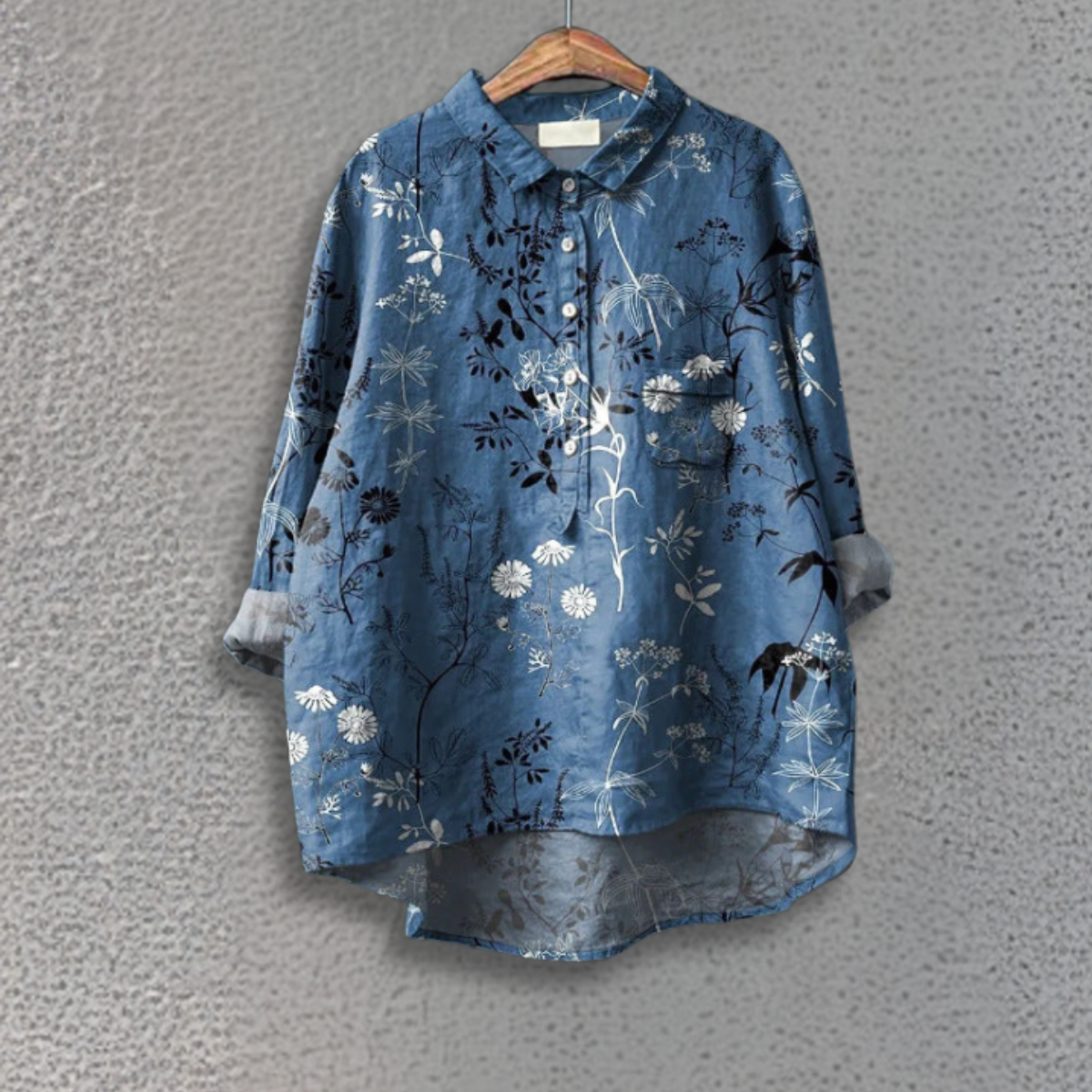Lovisa™ | Klassisk Blus med Blommigt Mönster