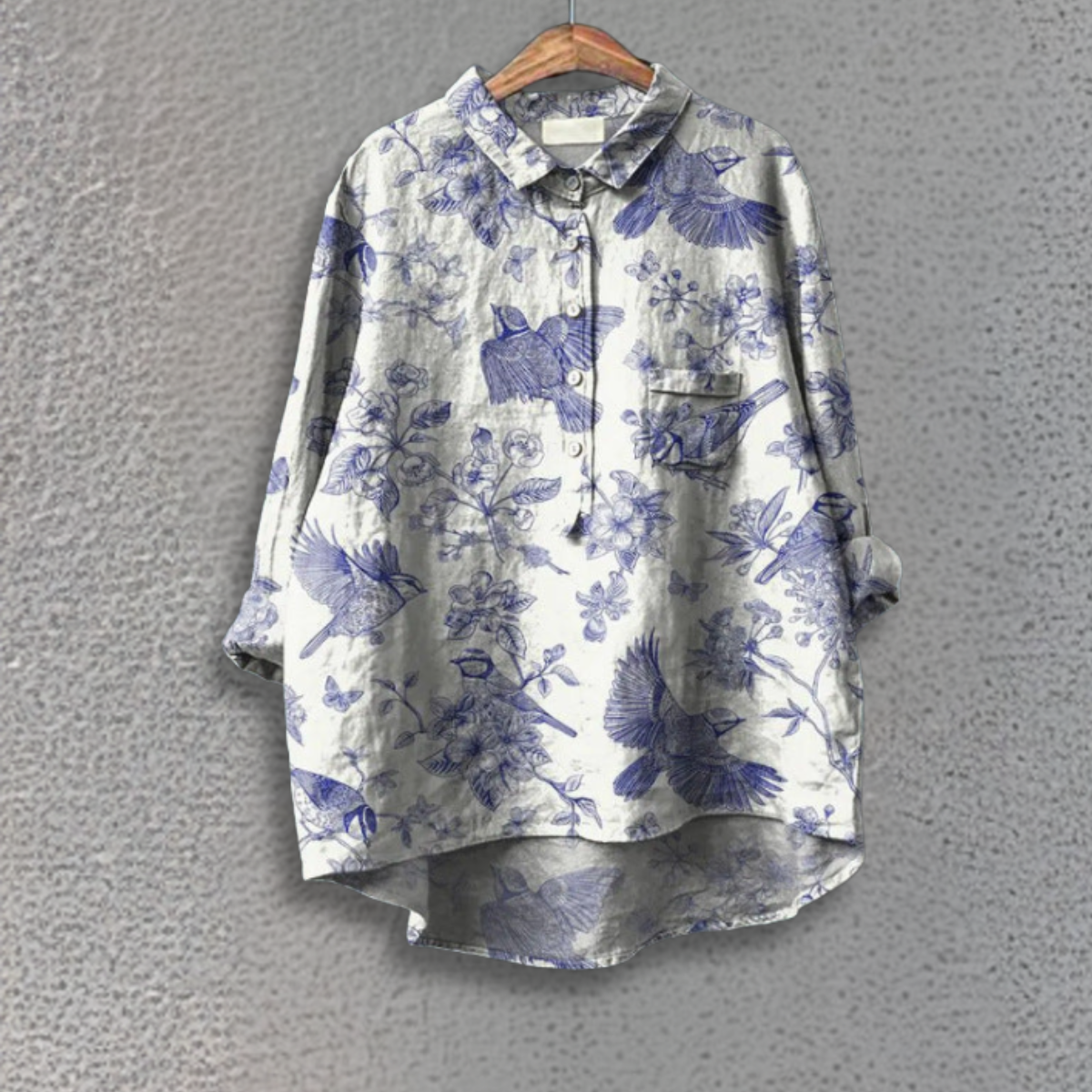 Lovisa™ | Klassisk Blus med Blommigt Mönster