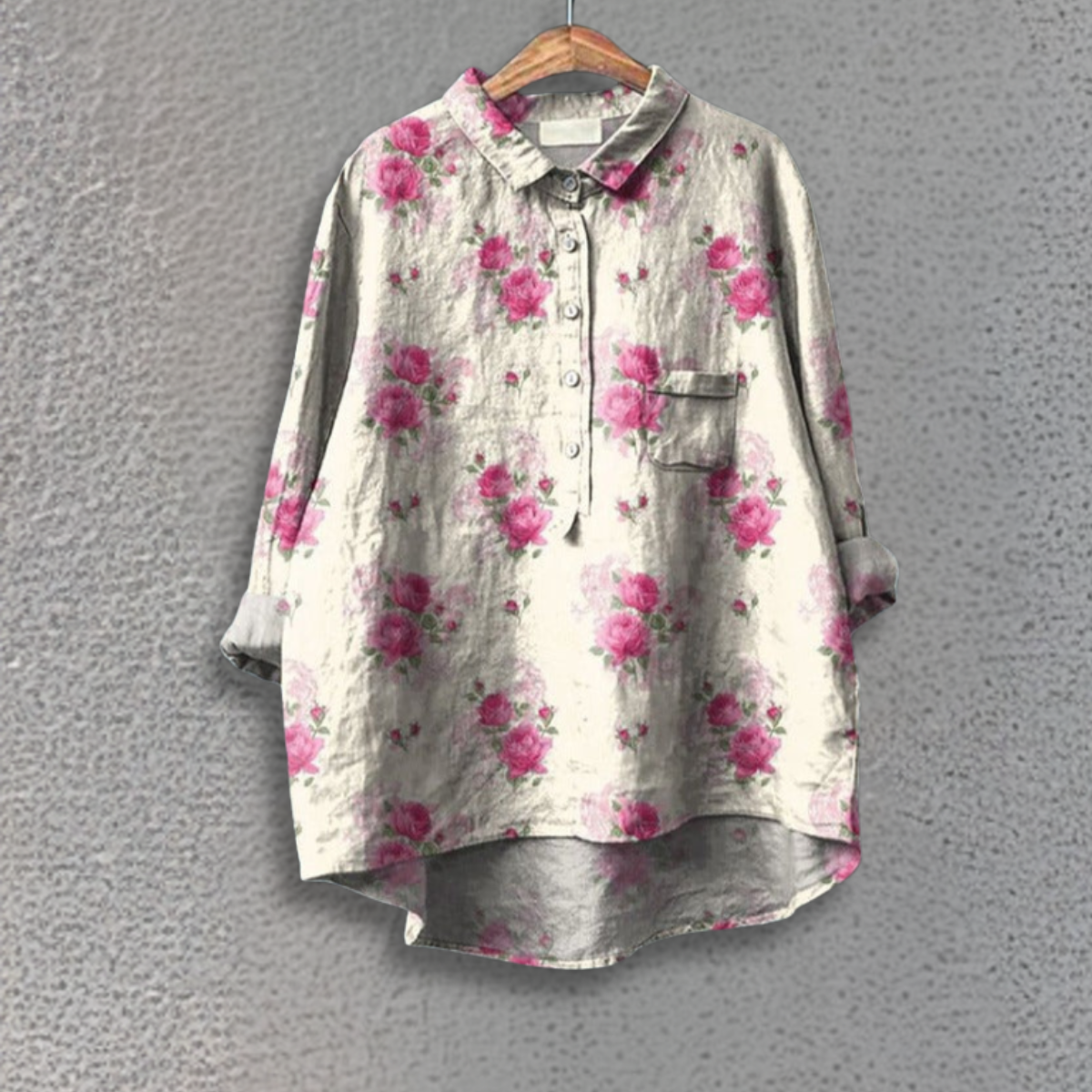 Lovisa™ | Klassisk Blus med Blommigt Mönster