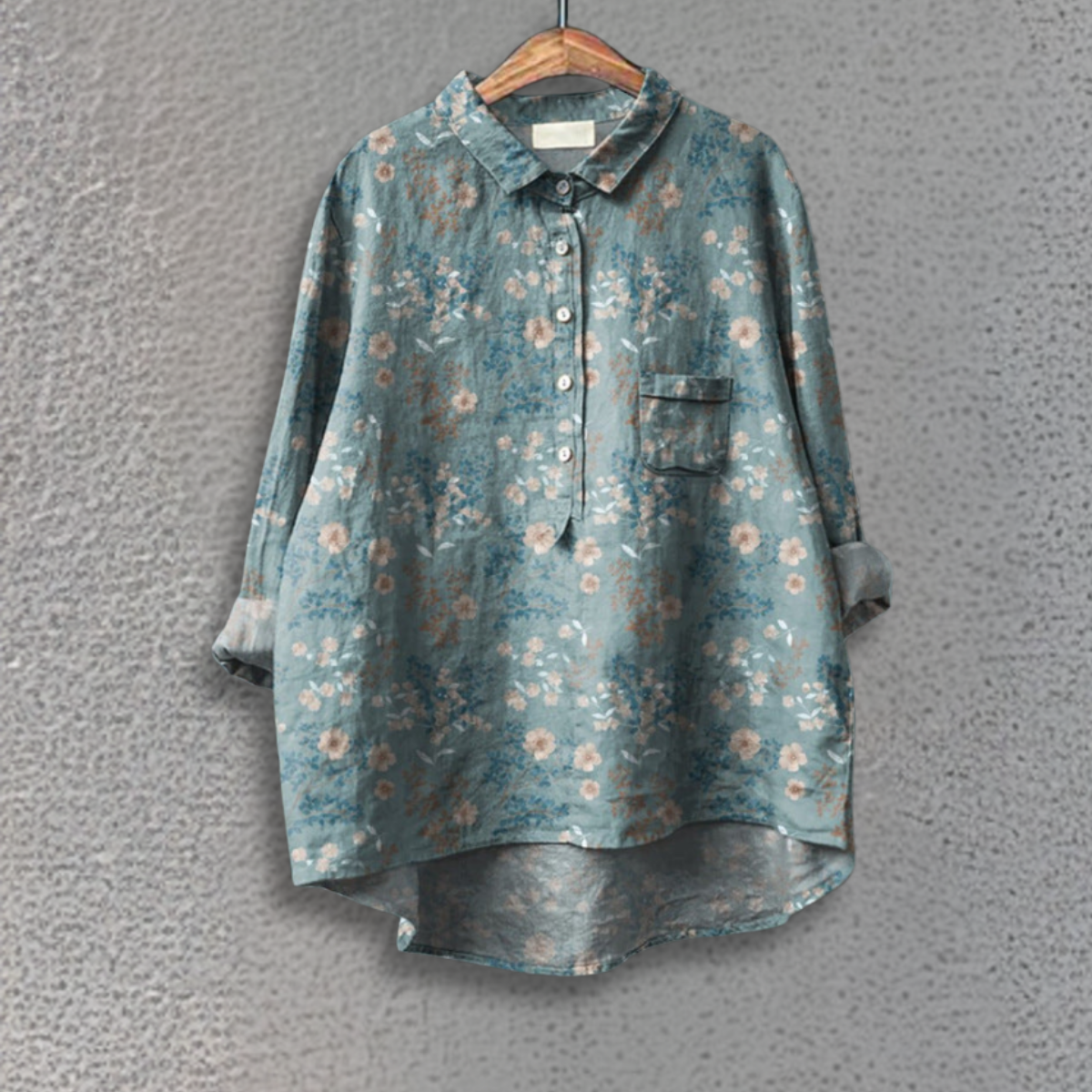 Lovisa™ | Klassisk Blus med Blommigt Mönster