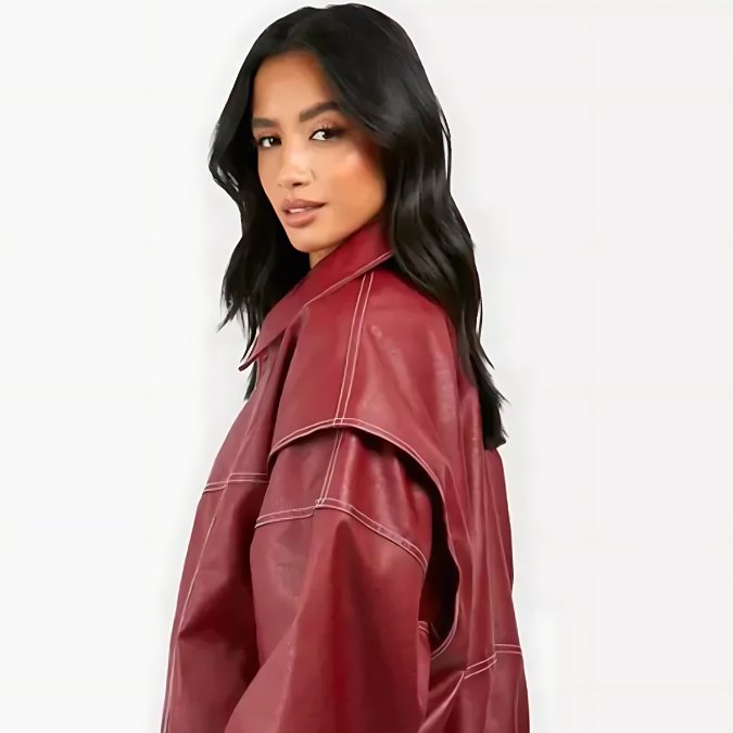 Monica™ I Oversized skinnjakke - Mavora.Oslo