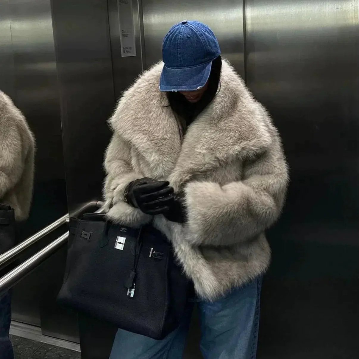 Sofie™ | Elegant Faux Fur Kåpe - Mavora.Oslo