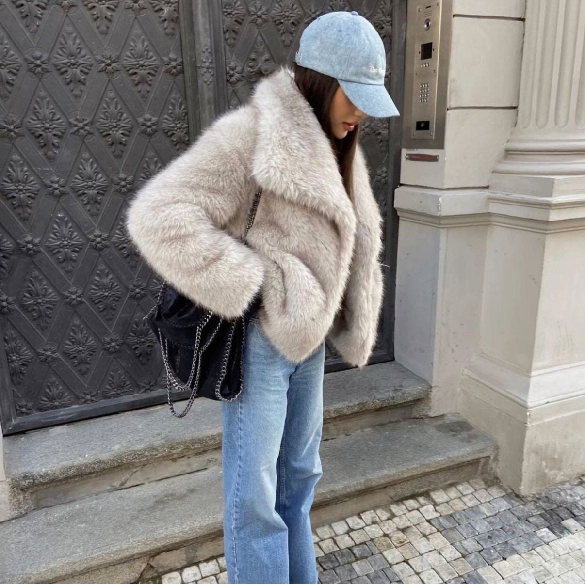 Sofie™ | Elegant Faux Fur Kåpe - Mavora.Oslo
