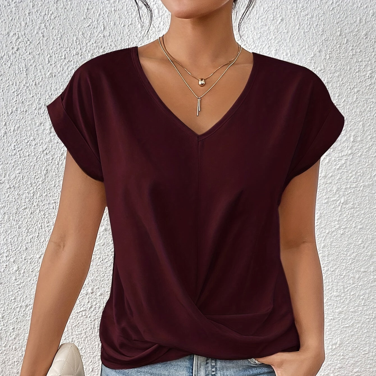 Cleo™ | Casual T-shirt med Sweetheart-halsringning